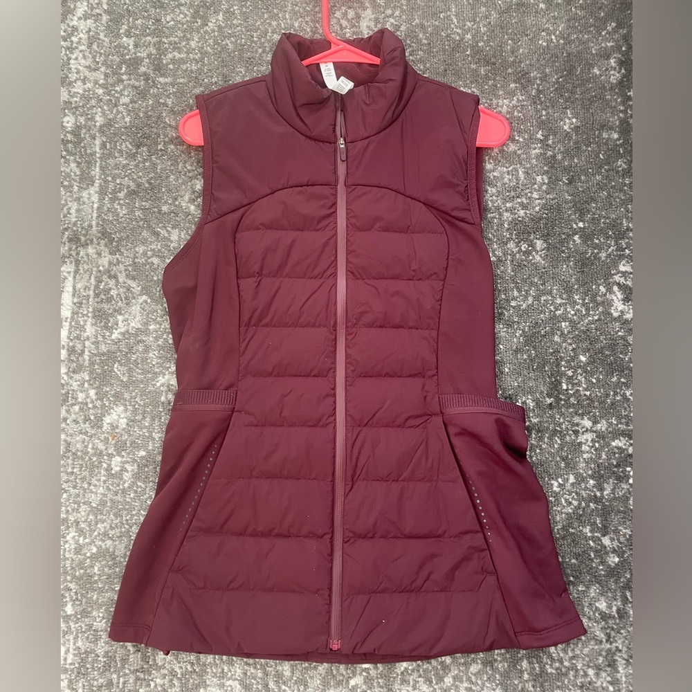 Lululemon Down for it All Vest (Size 12) in Cassis